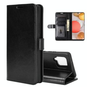 For Samsung Galaxy A42 5G R64 Texture Single Horizontal Flip Protective Case with Holder & Card Slots & Wallet& Photo Frame(Black) (OEM)