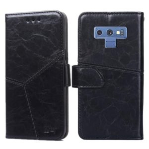 For Samsung Galaxy Note9 Geometric Stitching Horizontal Flip TPU + PU Leather Case with Holder & Card Slots & Wallet(Black) (OEM)