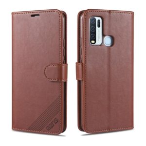 For Vivo Y50 AZNS Sheepskin Texture Horizontal Flip Leather Case with Holder & Card Slots & Wallet(Brown) (AZNS) (OEM)