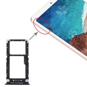 SIM Card Tray + Micro SD Card Tray for Xiaomi Mi Pad 4(Black) (OEM)