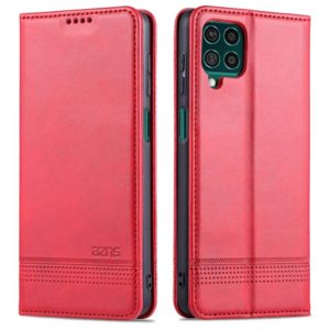 For Samsung Galaxy M62 / F62 AZNS Magnetic Calf Texture Horizontal Flip Leather Case with Card Slots & Holder & Wallet(Red) (AZNS) (OEM)
