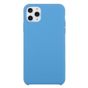 For iPhone 11 Pro Max Solid Color Solid Silicone Shockproof Case(Denim Blue) (OEM)