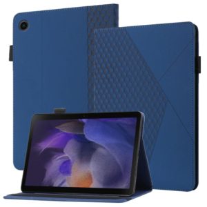 For Samsung Galaxy Tab A8 10.5 2021 X200/X205 Rhombus Skin Feel Horizontal Flip Tablet Leather Case with Card Slots & Holder(Royal Blue) (OEM)