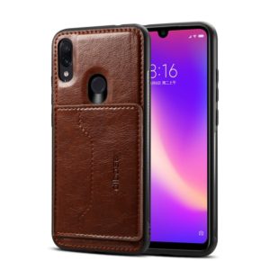 Dibase TPU + PC + PU Crazy Horse Texture Protective Case for Xiaomi Redmi 7, with Holder & Card Slots (Coffee) (dibase) (OEM)