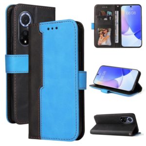 For Huawei nova 9 / Honor 50 5G Business Stitching-Color Horizontal Flip PU Leather Phone Case(Blue) (OEM)