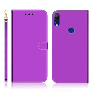 For Xiaomi Redmi 7 / Y3 Imitated Mirror Surface Horizontal Flip Leather Case with Holder & Card Slots & Wallet & Lanyard(Purple) (OEM)