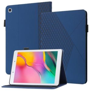 For Samsung Tab A 8.0 2019 T290/T295/T297 Rhombus Skin Feel Horizontal Flip Tablet Leather Case with Card Slots & Holder(Royal Blue) (OEM)