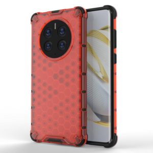 For Huawei Mate 50 Pro Shockproof Honeycomb PC + TPU Phone Case(Red) (OEM)