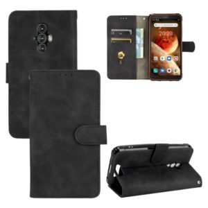 For Blackview BV6600 Solid Color Skin Feel Magnetic Buckle Horizontal Flip Calf Texture PU Leather Case with Holder & Card Slots & Wallet(Black) (OEM)