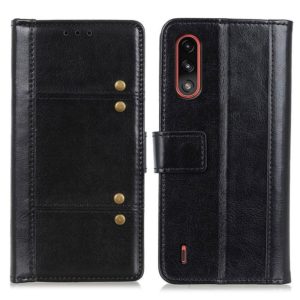 For Motorola Moto E7 Power Peas Crazy Horse Texture Horizontal Flip Leather Case with Holder & Card Slots & Wallet(Black) (OEM)