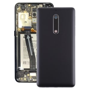 Battery Back Cover with Power & Volume Button Flex Cable & Camera Lens Cover for Nokia 5 TA-1024 TA-1027 TA-1044 TA-1053(Black) (OEM)