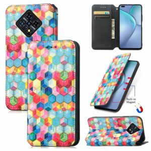 For Infinix Zero 8 CaseNeo Colorful Magnetic Leather Case with Holder & Card Slot & Wallet(Rhombus Mandala) (OEM)