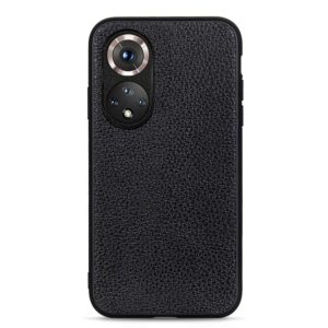 For Honor 50 Accurate Hole Litchi Texture Leather Shockproof Case(Black) (OEM)
