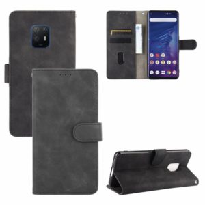 For Fujitsu Arrows 5G (F-51A) Solid Color Skin Feel Magnetic Buckle Horizontal Flip Calf Texture PU Leather Case with Holder & Card Slots & Wallet(Black) (OEM)