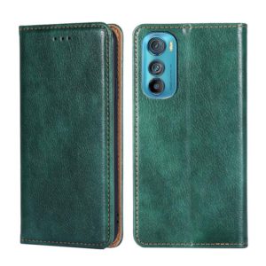 For Motorola Edge 30 Gloss Oil Solid Color Magnetic Leather Phone Case(Green) (OEM)