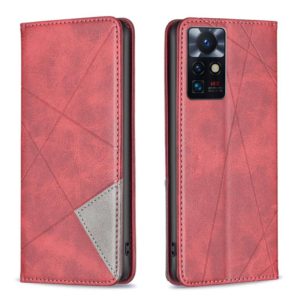 For Infinix Zero X Neo Prismatic Invisible Magnetic Leather Phone Case(Red) (OEM)