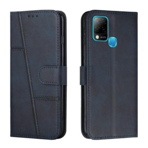 For Infinix Hot 10S / 10T / 10S NFC Stitching Calf Texture Buckle Leather Phone Case(Blue) (OEM)