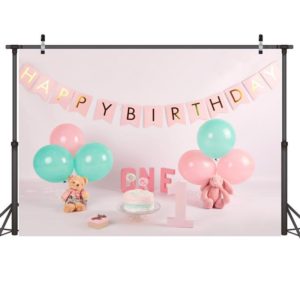 2.1m X 1.5m One Year Old Birthday Photography Background Party Decoration Hanging Cloth(577) (OEM)
