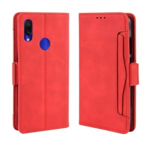 Wallet Style Skin Feel Calf Pattern Leather Case For Xiaomi Redmi Note 7 / Note 7 Pro / Note 7S,with Separate Card Slot(Red) (OEM)