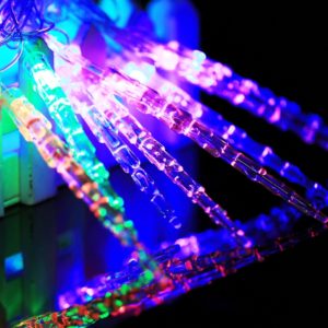 7m Icicle Pendants Decoration String Lights, 30-LED Multi-Colored Light (AC 220V / EU Plug)(Transparent) (OEM)