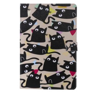 For Samsung Galaxy S6 Lite P610 Painted Pattern Horizontal Flip Leather Case with Holder & Card Slots & Wallet & Sleep / Wake-up Function (Cats) (OEM)
