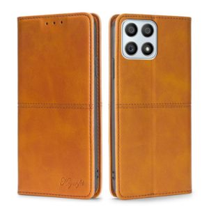 For Honor X30i Cow Texture Magnetic Horizontal Flip Leather Phone Case(Light Brown) (OEM)