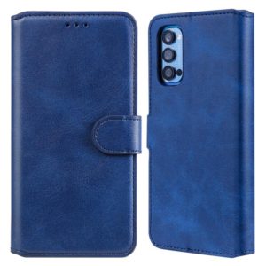 For OPPO Reno4 Pro 5G Classic Calf Texture PU + TPU Horizontal Flip Leather Case, with Holder & Card Slots & Wallet(Blue) (OEM)