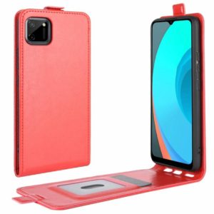 For OPPO Realme C11 R64 Texture Single Vertical Flip Leather Protective Case with Card Slots & Photo Frame(Red) (OEM)