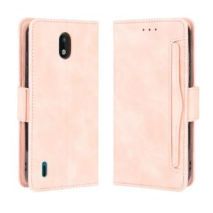 For Nokia 1.3 Wallet Style Skin Feel Calf Pattern Leather Case ，with Separate Card Slot(Pink) (OEM)