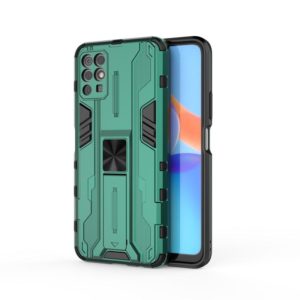 For Honor Play 5T Youth Supersonic PC + TPU Shock-proof Phone Case with Holder(Green) (OEM)