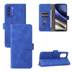 For Motorola Moto G51 5G Skin Feel Magnetic Flip Leather Phone Case(Blue) (OEM)