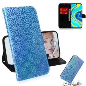 For Xiaomi Redmi Note 9S & Note 9 Pro Max Solid Color Colorful Magnetic Buckle Horizontal Flip PU Leather Case with Holder & Card Slots & Wallet & Lanyard(Blue) (OEM)