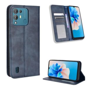 For Blackview A55 Pro Magnetic Buckle Retro Texture Leather Phone Case(Blue) (OEM)