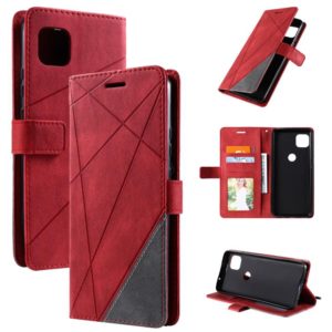 For Motorola Moto G 5G Skin Feel Splicing Horizontal Flip Leather Case with Holder & Card Slots & Wallet & Photo Frame(Red) (OEM)