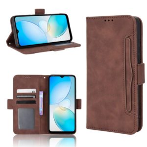 For Infinix Hot 12i Skin Feel Calf Texture Card Slots Leather Phone Case(Brown) (OEM)