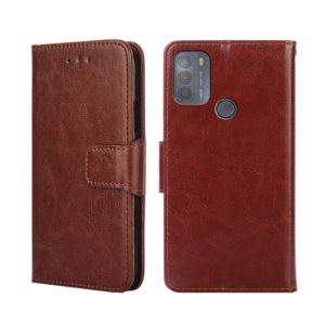 For Motorola Moto G50 Crystal Texture Leather Phone Case(Brown) (OEM)