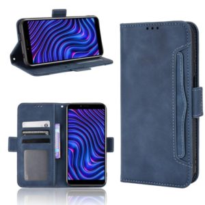 For BLU C5 Max 2022 Skin Feel Calf Texture Card Slots Leather Phone Case(Blue) (OEM)