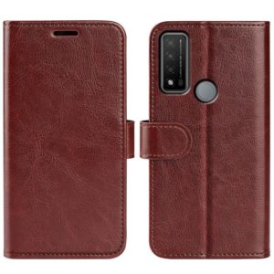 For TCL 20 R 5G R64 Texture Single Horizontal Flip Phone Protective Case with Holder & Card Slots & Wallet& Photo Frame(Brown) (OEM)