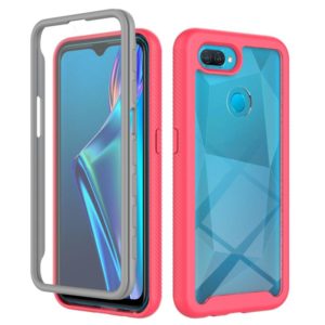 For OPPO A12 Starry Sky Solid Color Series Shockproof PC + TPU Protective Case(Frosting Pink) (OEM)