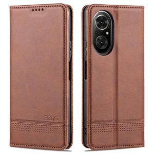 For Honor 50 SE AZNS Magnetic Calf Texture Horizontal Flip Leather Case with Card Slots & Holder & Wallet(Dark Brown) (AZNS) (OEM)