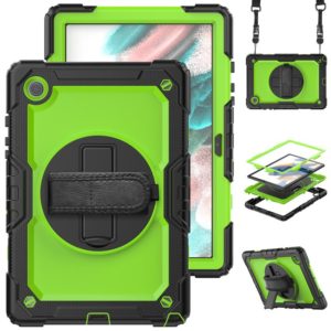 For Samsung Galaxy Tab A8 10.5 2021 X200 / X205 Silicone + PC Tablet Case(Yellow Green + Black) (OEM)