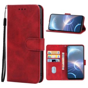 For HTC Desire 22 Pro Leather Phone Case(Red) (OEM)