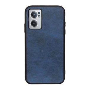 For OnePlus Nord CE 2 5G Two-color Cowhide Texture PU Shockproof Phone Case(Blue) (OEM)