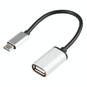 BYL-1802 USB-C 3.1 / Type-C Male to USB 2.0 Female OTG Adapter Cable(Silver) (OEM)