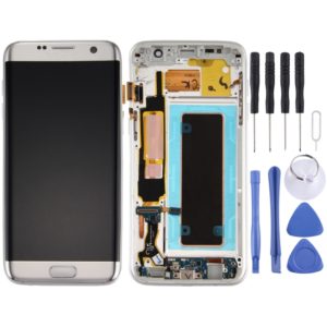 Original LCD Screen and Digitizer Full Assembly with Frame & Charging Port Board & Volume Button & Power Button for Galaxy S7 Edge / G935A(Silver) (OEM)