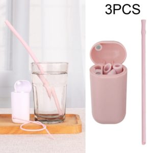 Portable Foldable Collapsible Reusable Silicone Drinking Straw Outdoor Household Drinking Tool, Straw Size: 230x8mm, Sytle:Section Node Straw(Pink) (OEM)