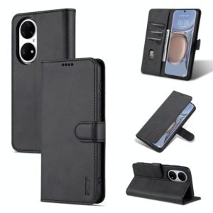For Huawei P50 Pro AZNS Skin Feel Calf Texture Horizontal Flip Leather Case with Card Slots & Holder & Wallet(Black) (AZNS) (OEM)