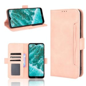 For Nokia C30 Skin Feel Calf Pattern Horizontal Flip Leather Case with Holder & Card Slots & Photo Frame(Pink) (OEM)