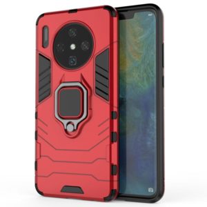For Huawei Mate 30 PC + TPU Shockproof Protective Case with Magnetic Ring Holder(Red) (OEM)