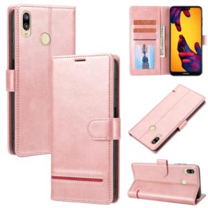For Huawei P20 Lite Classic Wallet Flip Leather Phone Case(Pink) (OEM)